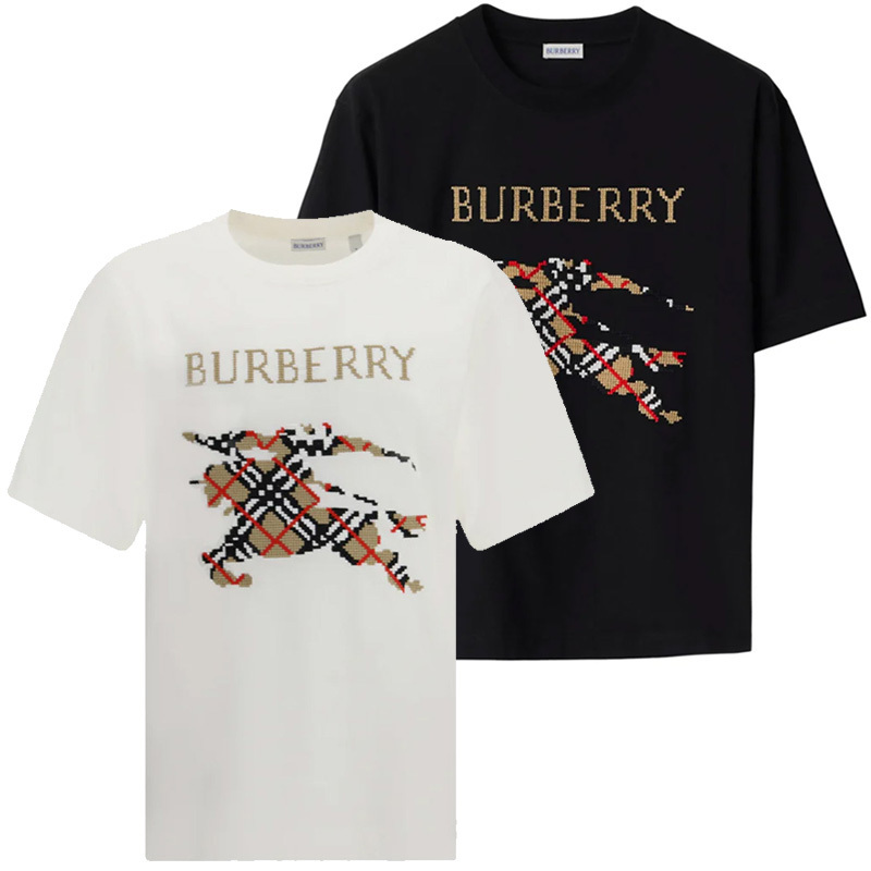 関送込★Burberry★クロスステッチ EKD コットン Tシャツ