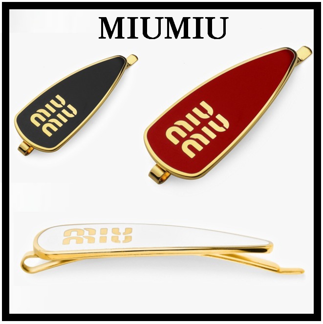 ☆関税込☆MIUMIU★エナメルメタル ヘアピン ヘアクリップ★