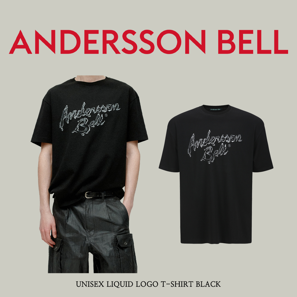 【Andersson Bell】 UNISEX LIQUID LOGO T-SHIRT BLACK
