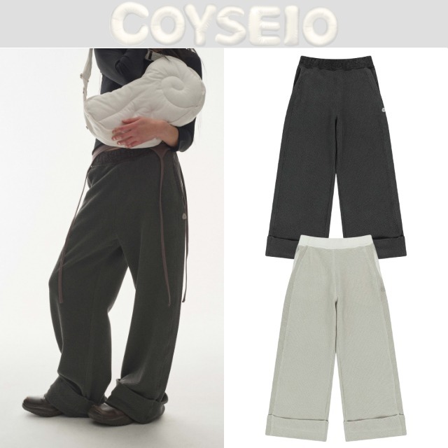 【COYSEIO】 RIBBED BAND PANTS 2色
