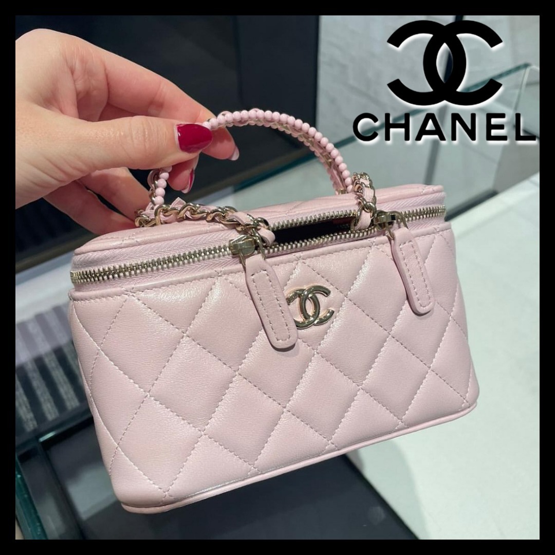 入手困難☆【CHANEL】上品ピンク ヴァニティ チェーン クラッチ