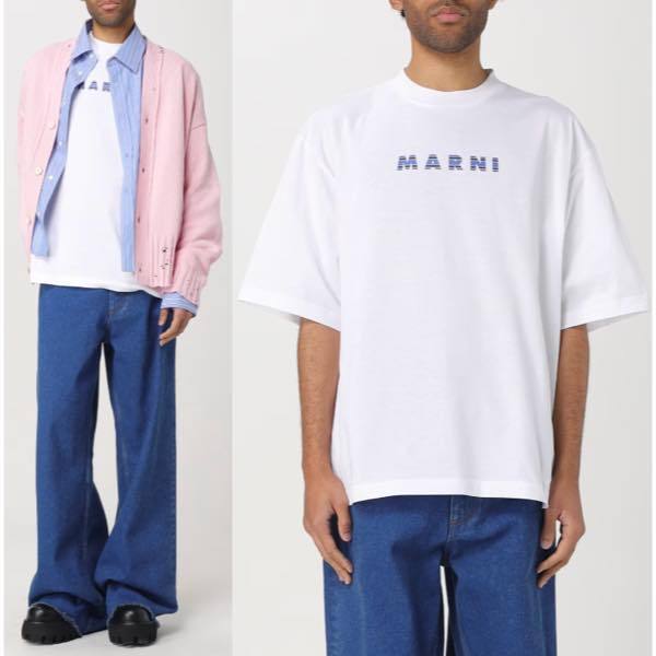【関税込】人気◆MARNI マルニ◆ロゴ Tシャツ