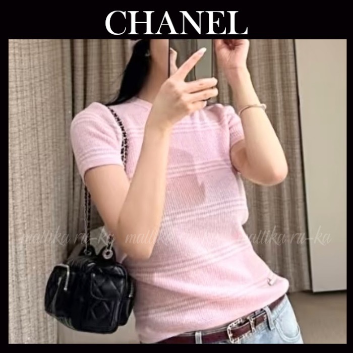 マトラッセチャーム付き♡【CHANEL】 ボーダー トップス