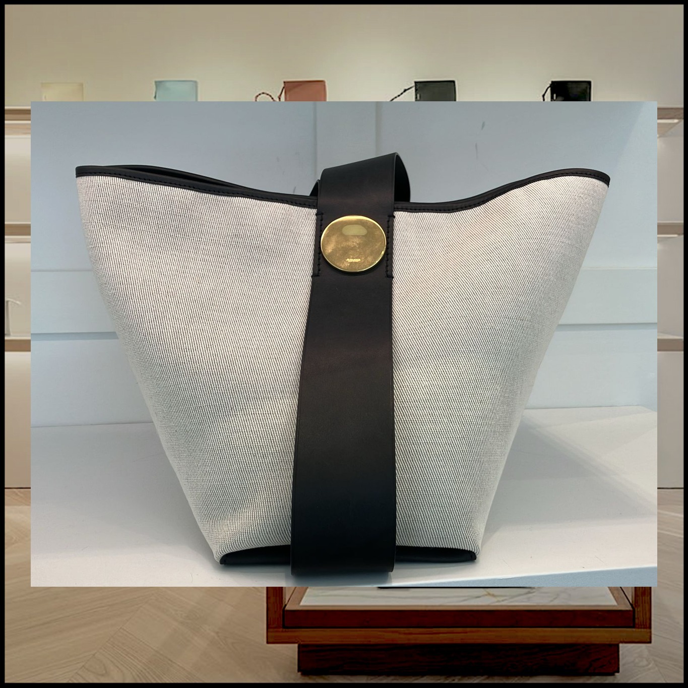 直営店☆JIL SANDER☆SALE! ミニポーチ付 キャンバス トート