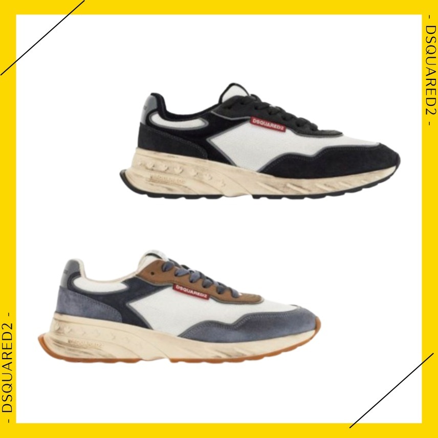 黒シャツキャップパンツバッグスウェットにDsquared2スニーカー