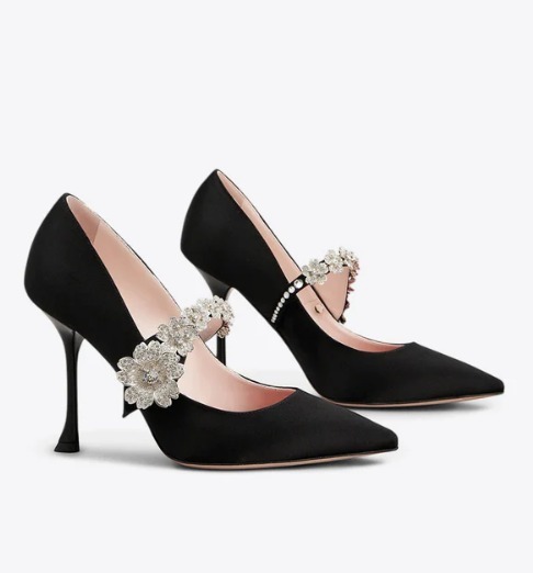関税送料込Roger Vivier Efflorescence 100 Satin Pumps