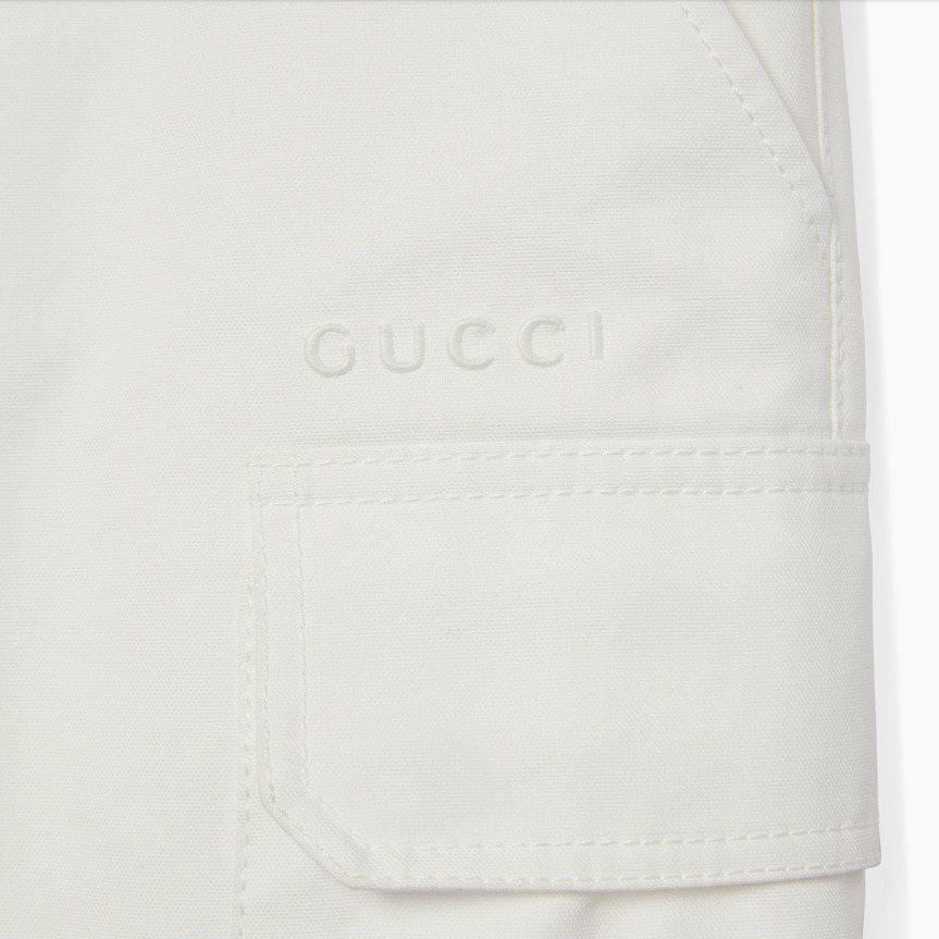 GUCCI《ライトコットンキャンバス カーゴパンツ》DHL発送 直営店