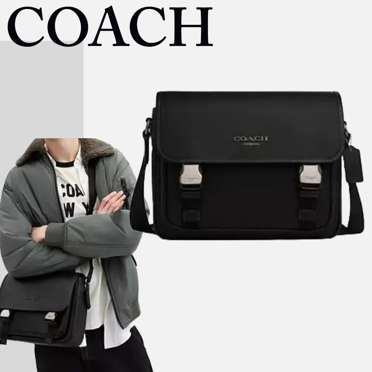 COACH レーサー メッセンジャー
