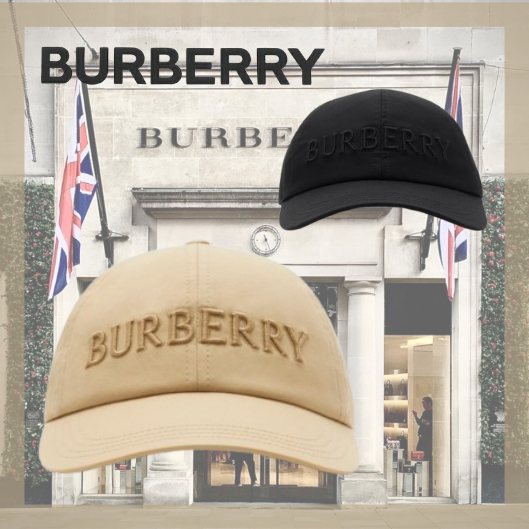 【BURBERRY】バーバリー ロゴ ギャバジン ベースボールキャップ