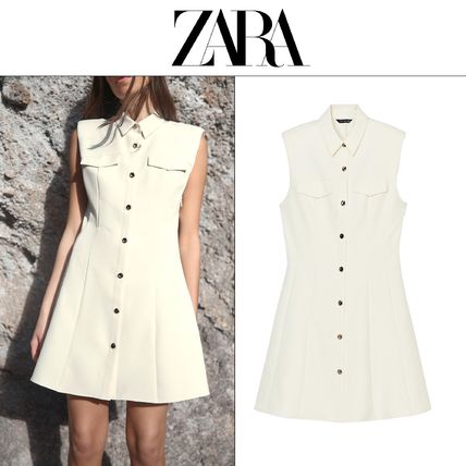 ZARA クレープミニワンピース 2798/782 クレープミニワンピース - エクリュ | ZARA Japan / 日本