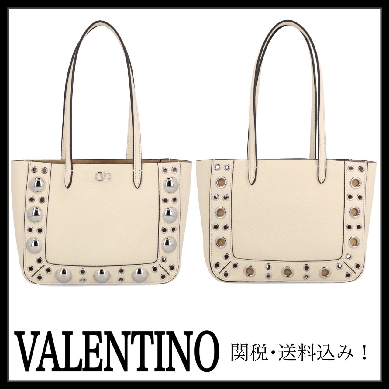 ＊VALENTINO＊ ネルコート グレインカーフスキン ミニ トート