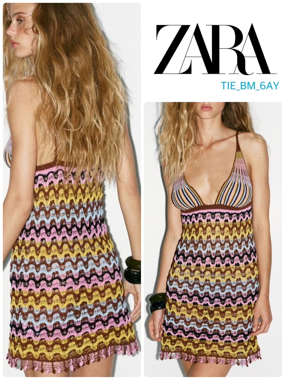 スペイン発 ZARA ニットミニドレス 上品カジュアル 今季新作！