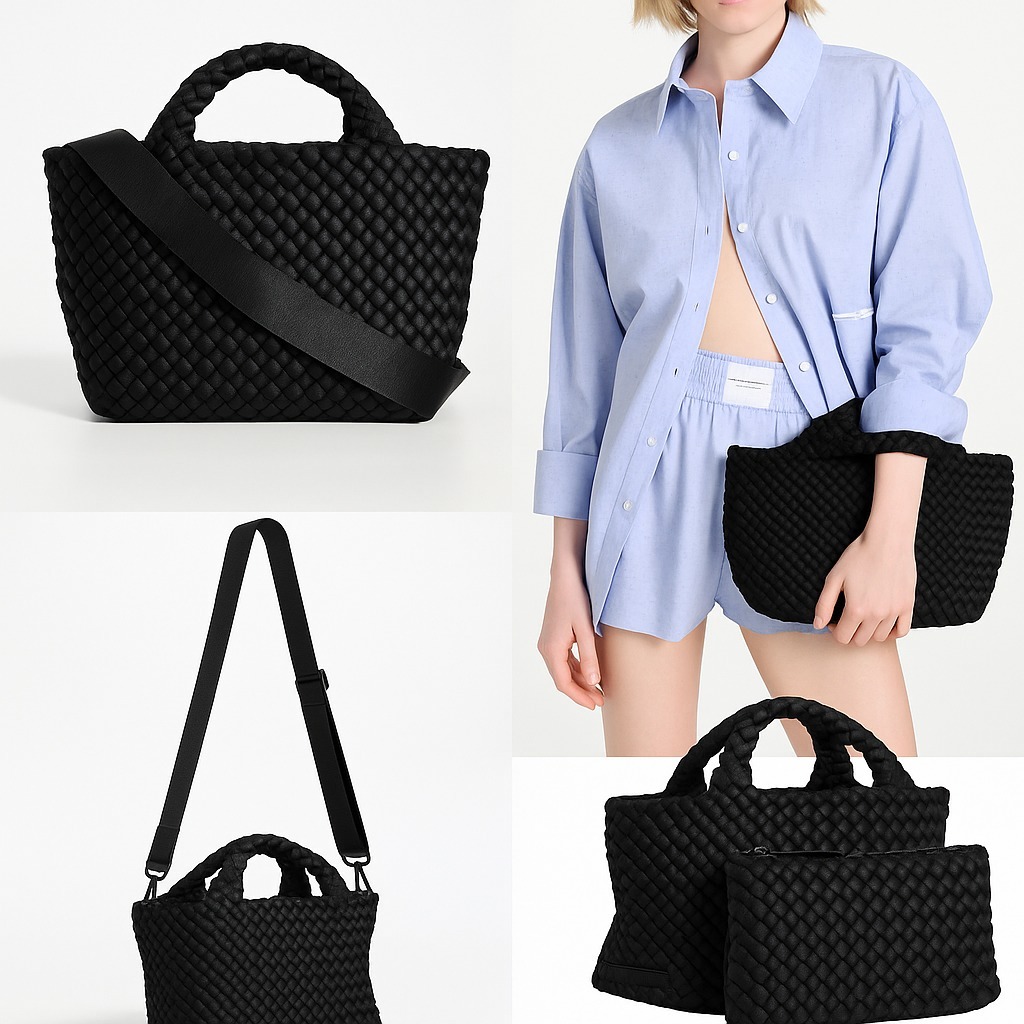 【軽量×高見え】[NAGHEDI] St Barths スモール トートバッグ 黒