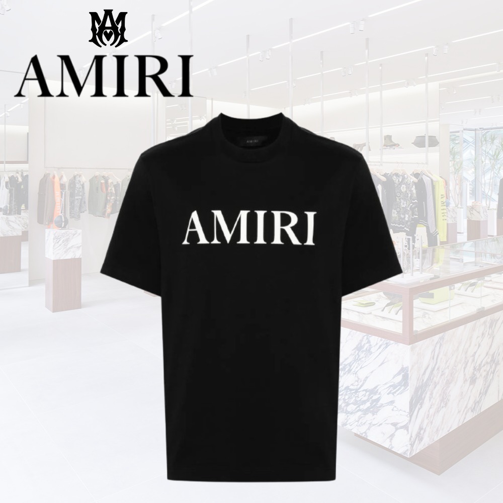 人気 AMIRI Tシャツ ロゴ シンプル コットン 黒 メンズ