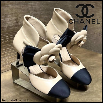 【誰よりも愛らしい足元を演出】CHANEL★パンプス★カメリア付き