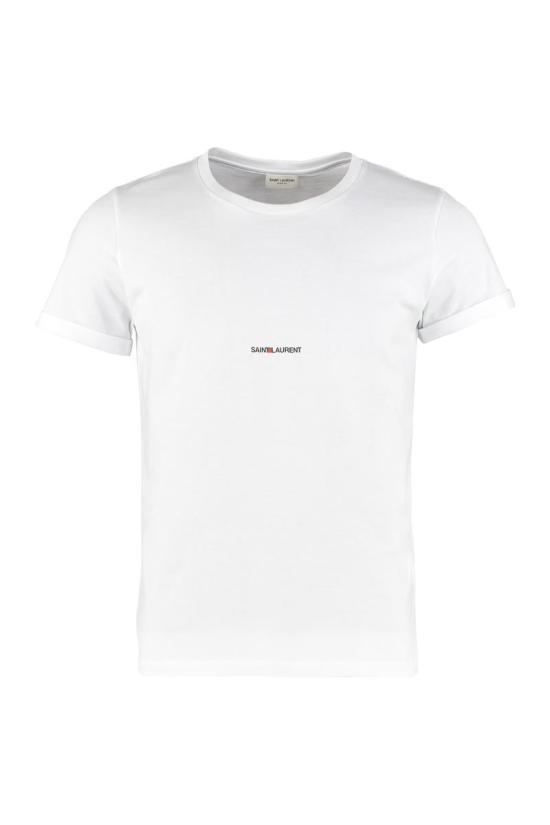 Tシャツ・カットソー SAINT LAURENT Men Tops 464572YB2DQ 9000 WHITE