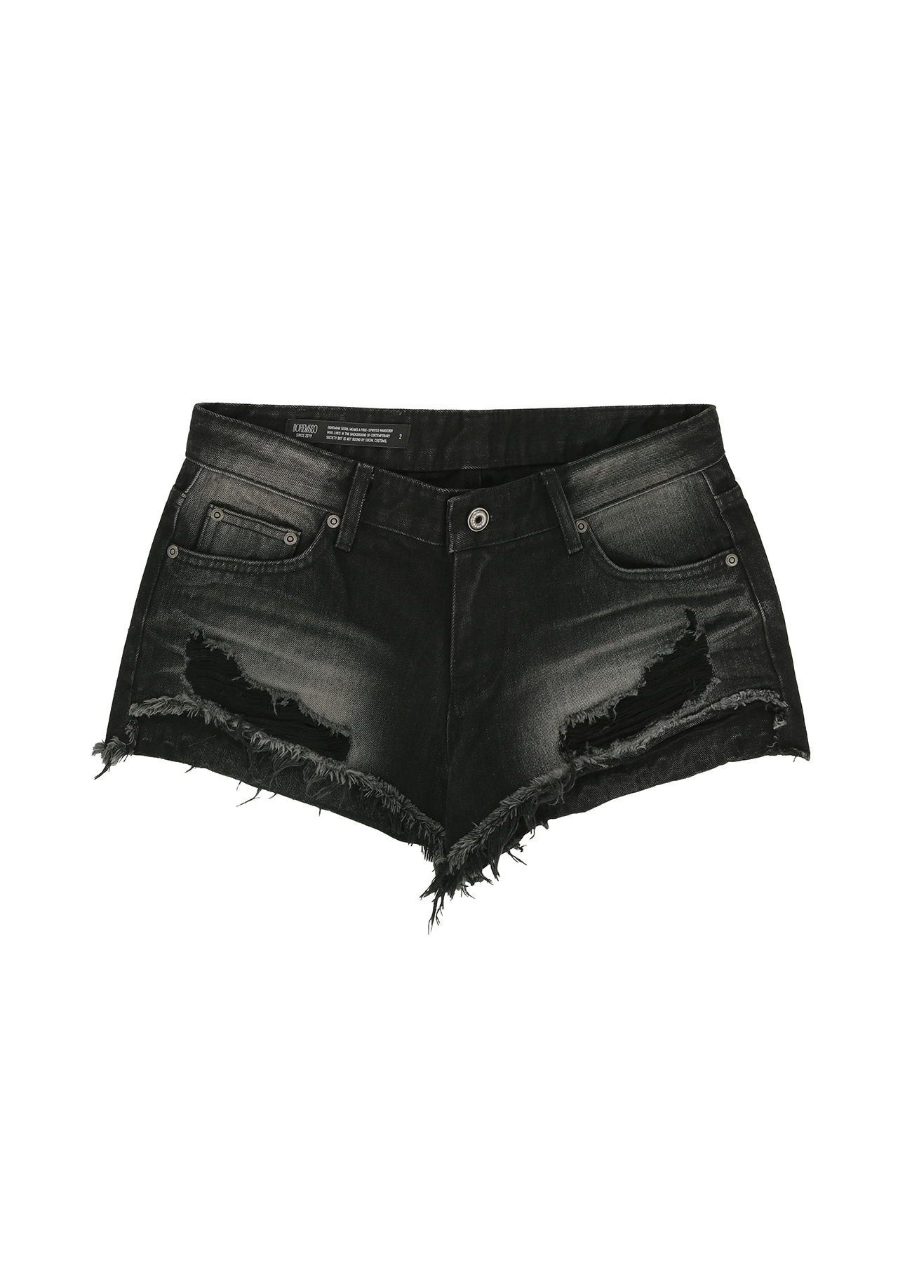 【BOHEMIAN SEOUL】\"25SS\" DARKNESS LOW WAIST SHORTS [正規品]