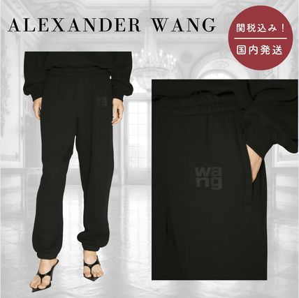 関税負担なし◆Alexander Wang◆ウエストバンド トラックパンツ Alexander Wang ロゴ トラックパンツ | グレー | FARFETCH JP