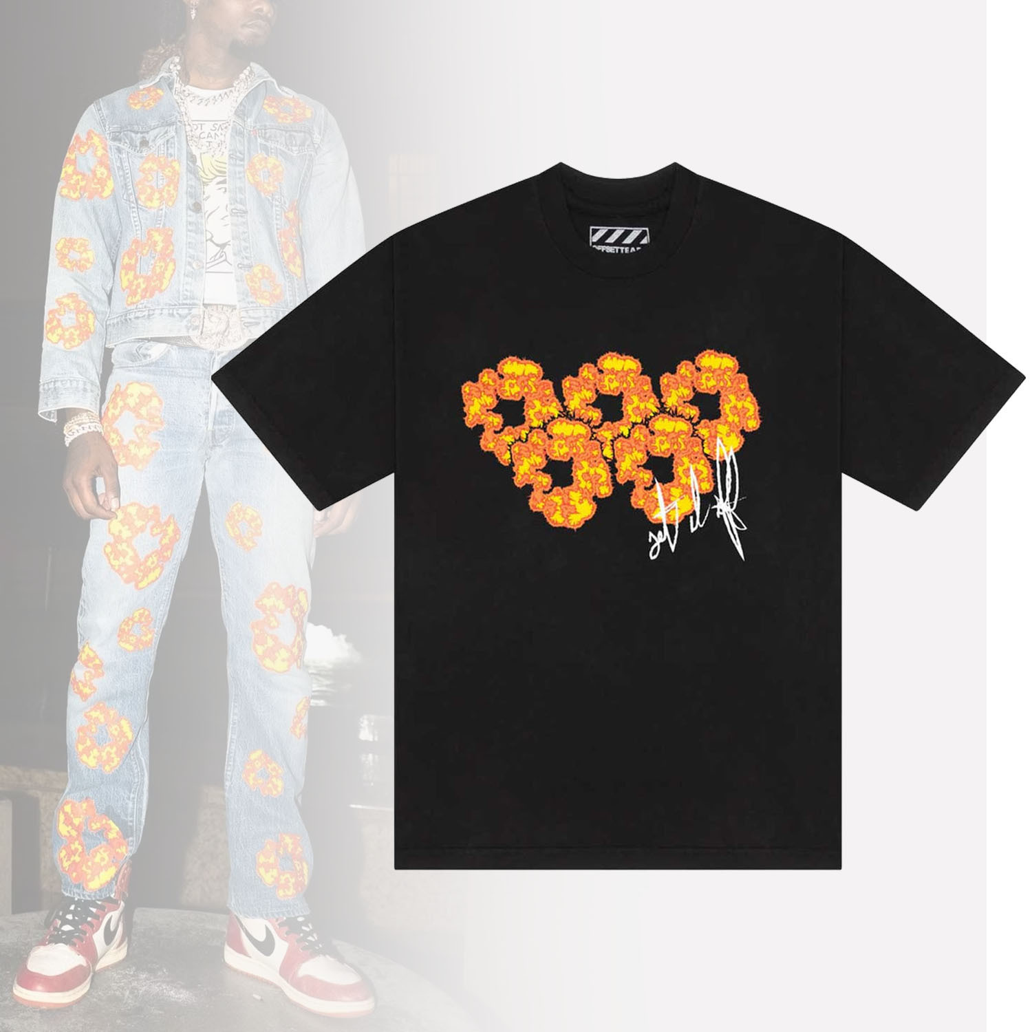 ◆Denim Tears◆オフセット セット イット オフ #3 Tシャツ