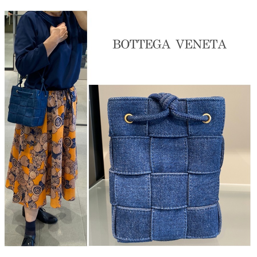 関税込★BottegaVenata★カセット バケットバッグ♪デニム