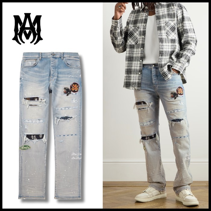 【AMIRI】 スキニーフィット ジーンズ ダメージ加工