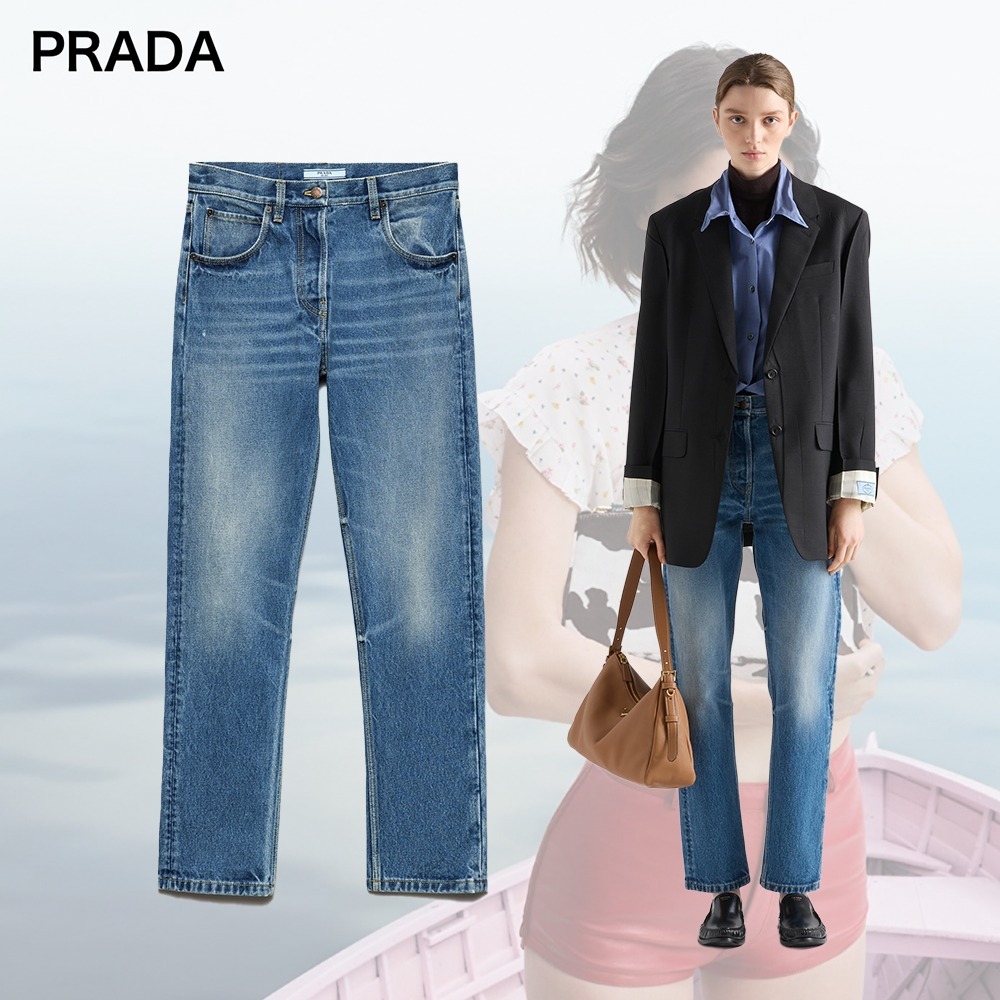 【希少】PRADA ユーズドデニム加工 ストレートレッグ ジーンズ