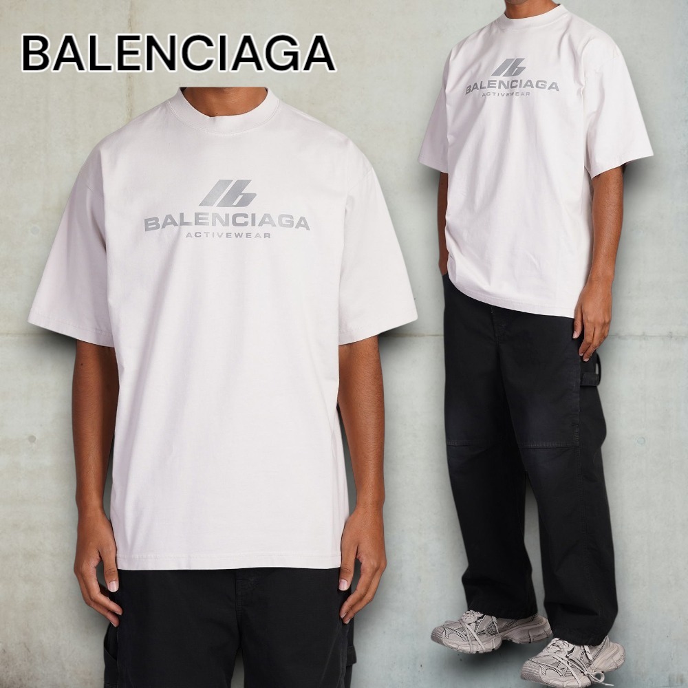 【BALENCIAGA】 ベージュコットンTシャツ
