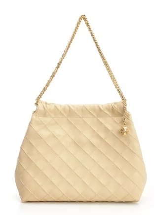 ★関税込み★ Tory Burch Beige Leather Fleming Crossbody Bag
