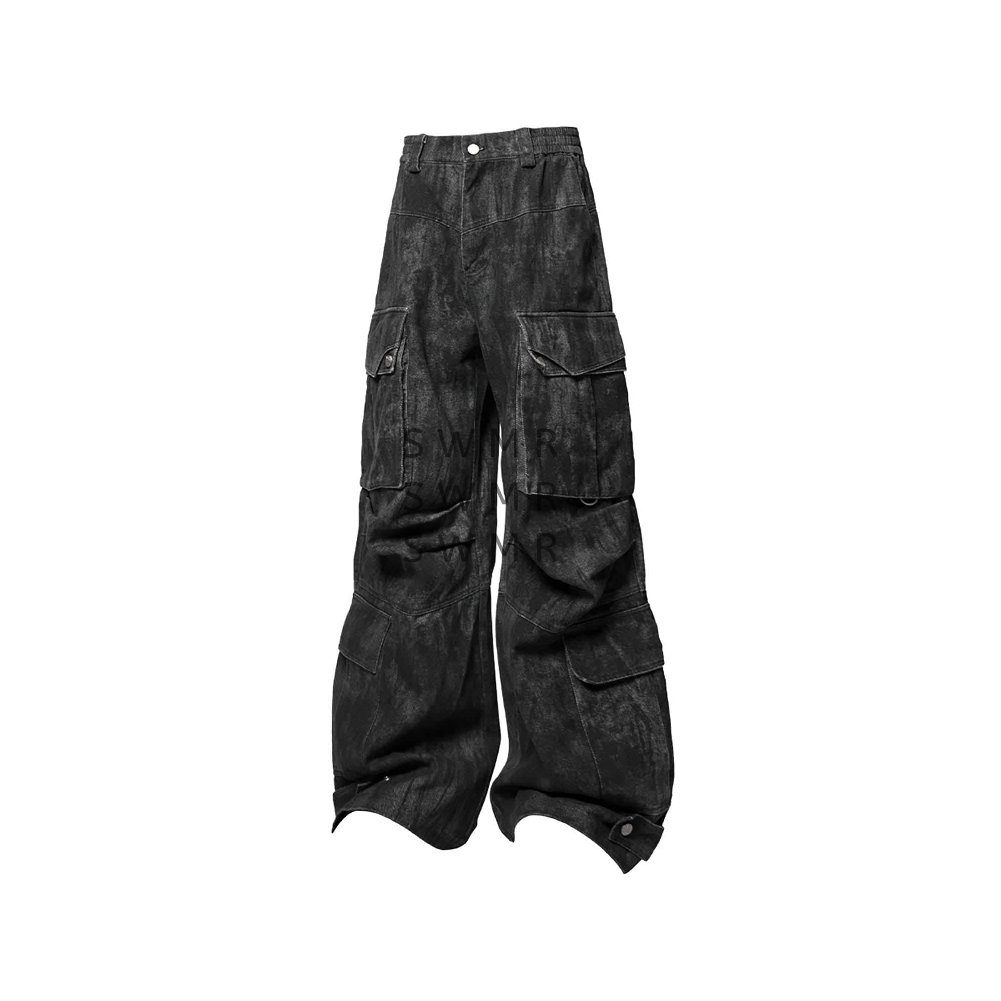 関送込 RELABEL Tie-Dye Multi-Pocket Pleated Straps Cargo