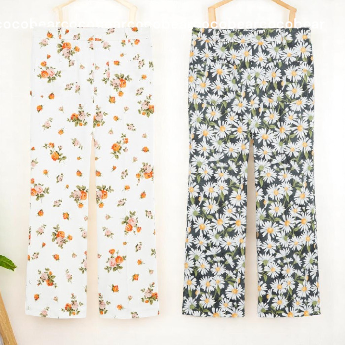 ☆WEEKEND MAX MARA☆柄コットンフレアパンツ