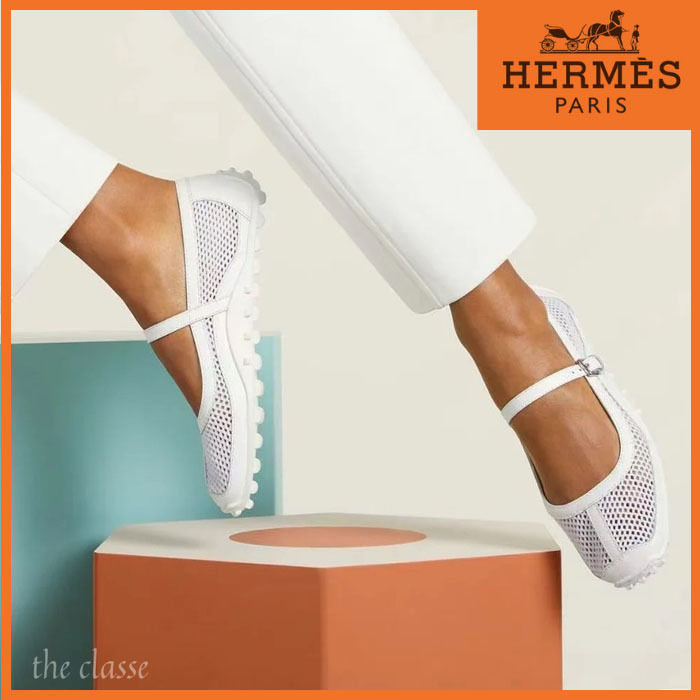 【夏のシューズにピッタリ☆】HERMES バレエシューズ キチュ
