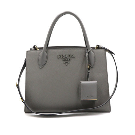 PRADA●1BA155サフィアーノハンドバック GRAY