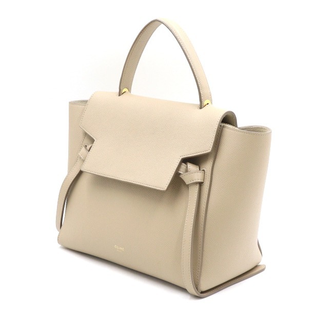 中古品★CELINE★ベルトバッグ ライトトープ マイクロ