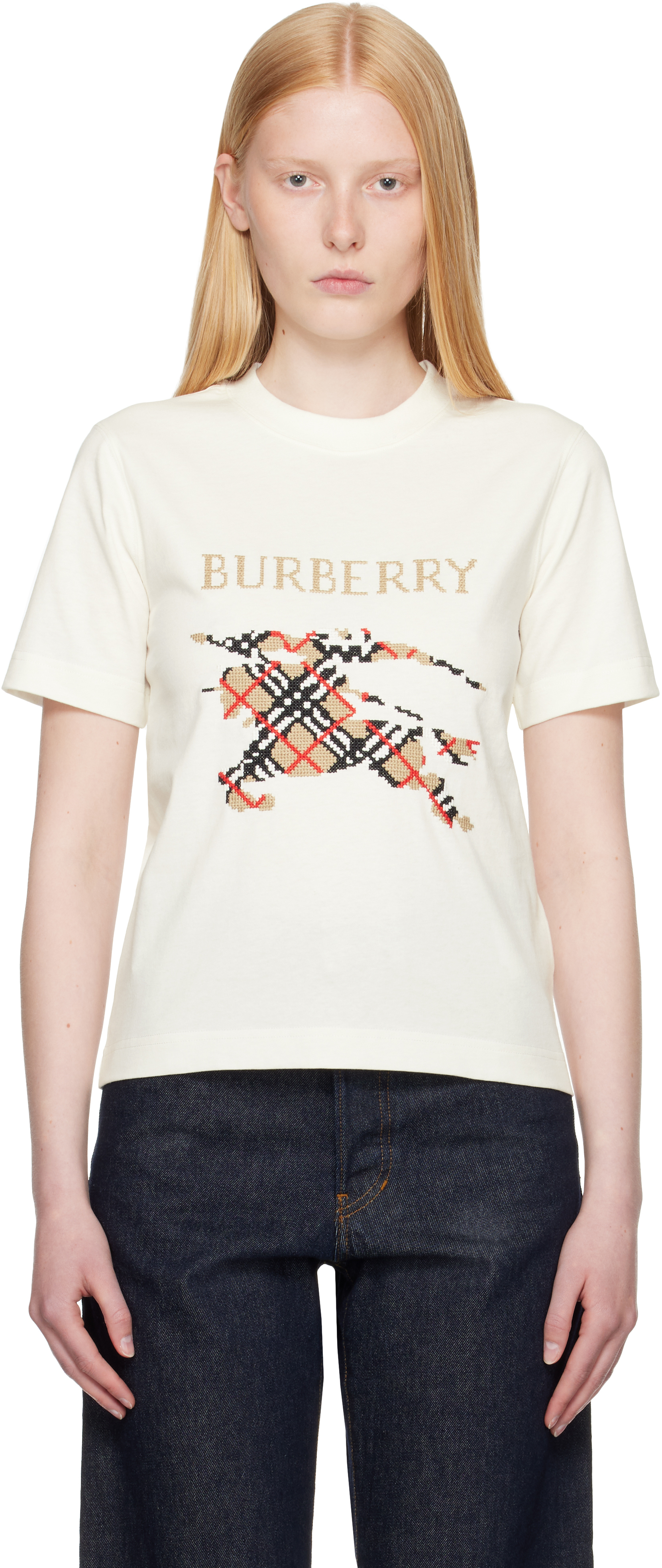 【関税込み】Burberry ホワイト Large Logo Tシャツ