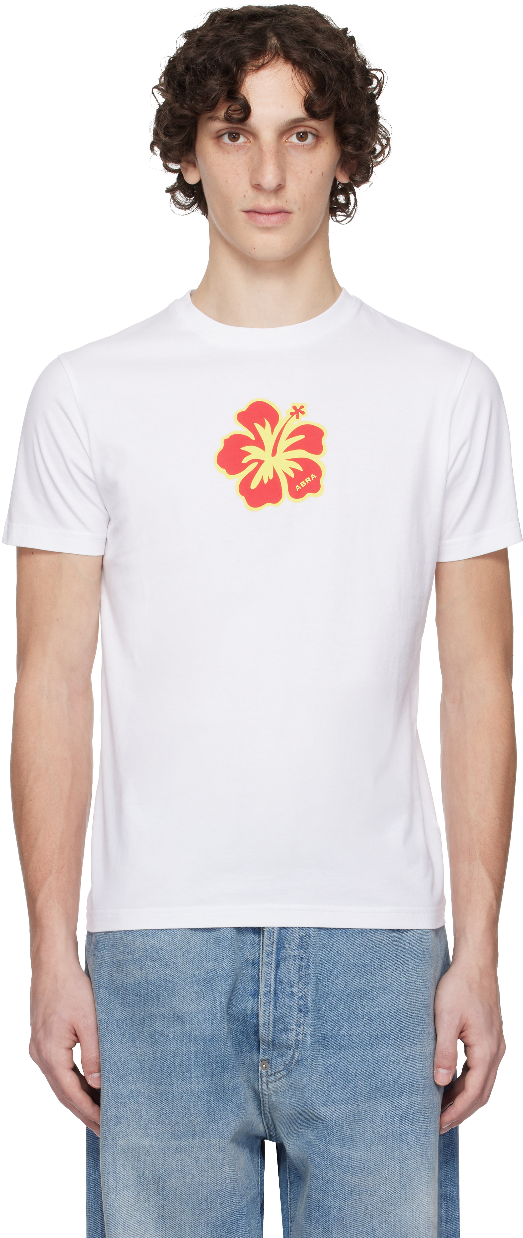 【関税込み】ABRA ホワイト Flower Tシャツ