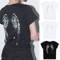 FANCY CLUB(ファンシークラブ) Tシャツ・カットソー ★FANCY CLUB★羽 半袖 クロップ丈 Ｔシャツ
