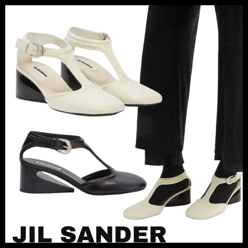 ★JIL SANDER★ ジルサンダー レザーメリージェーンパンプス