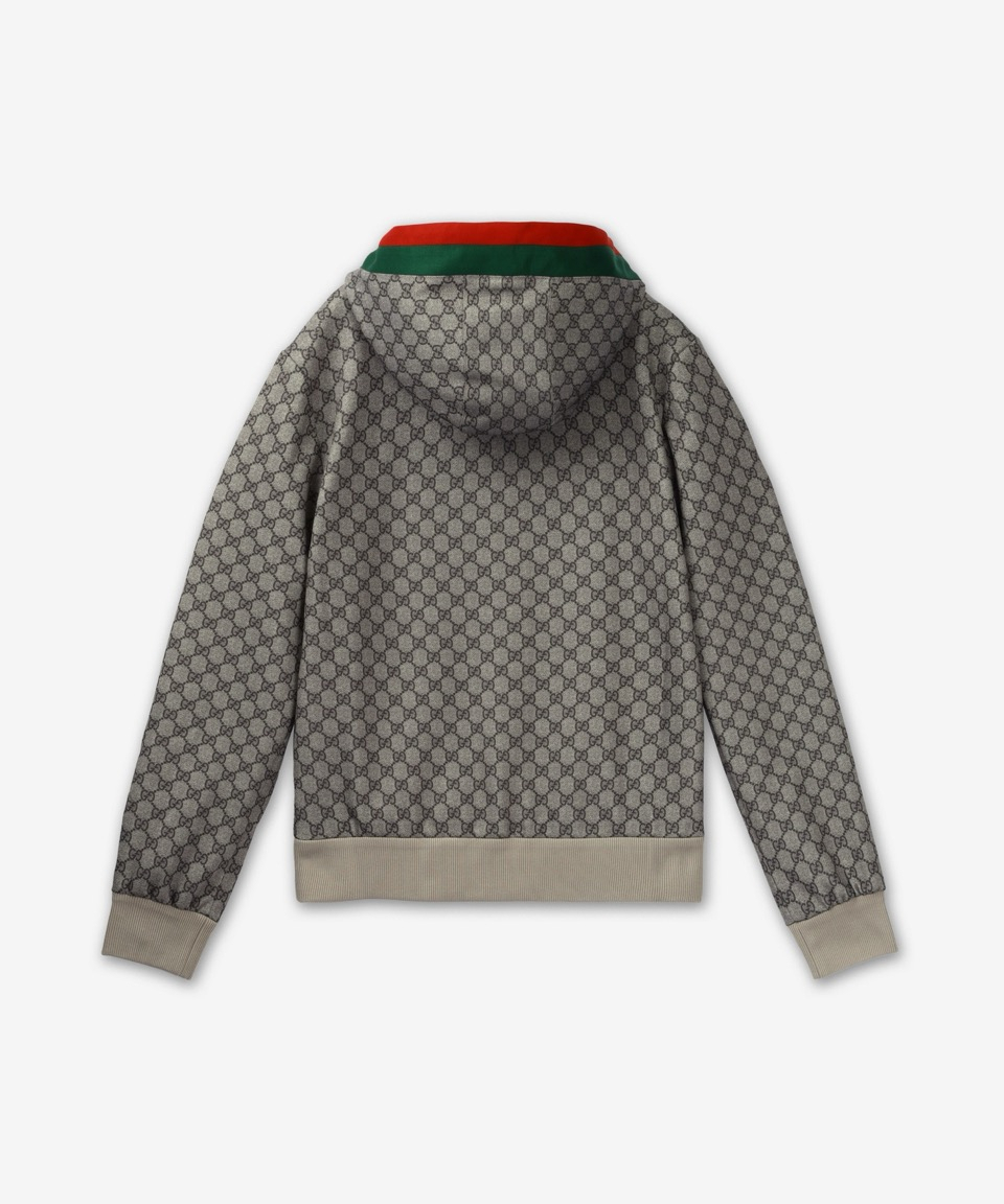 《GUCCI》 ウェブ モノグラム ジップアップパーカー