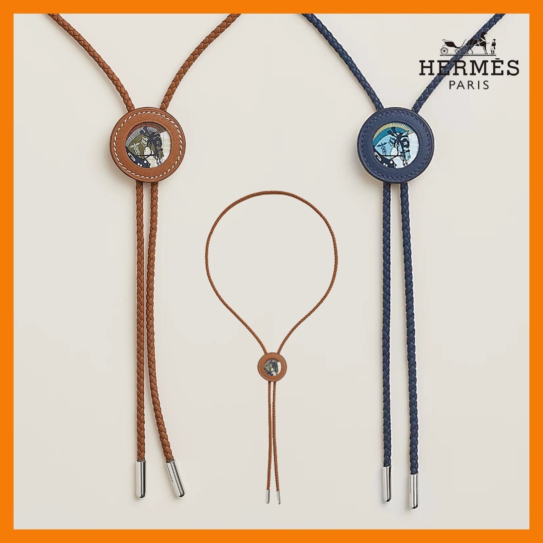 【お洒落】HERMES★Cheval Punk ループタイネックレス