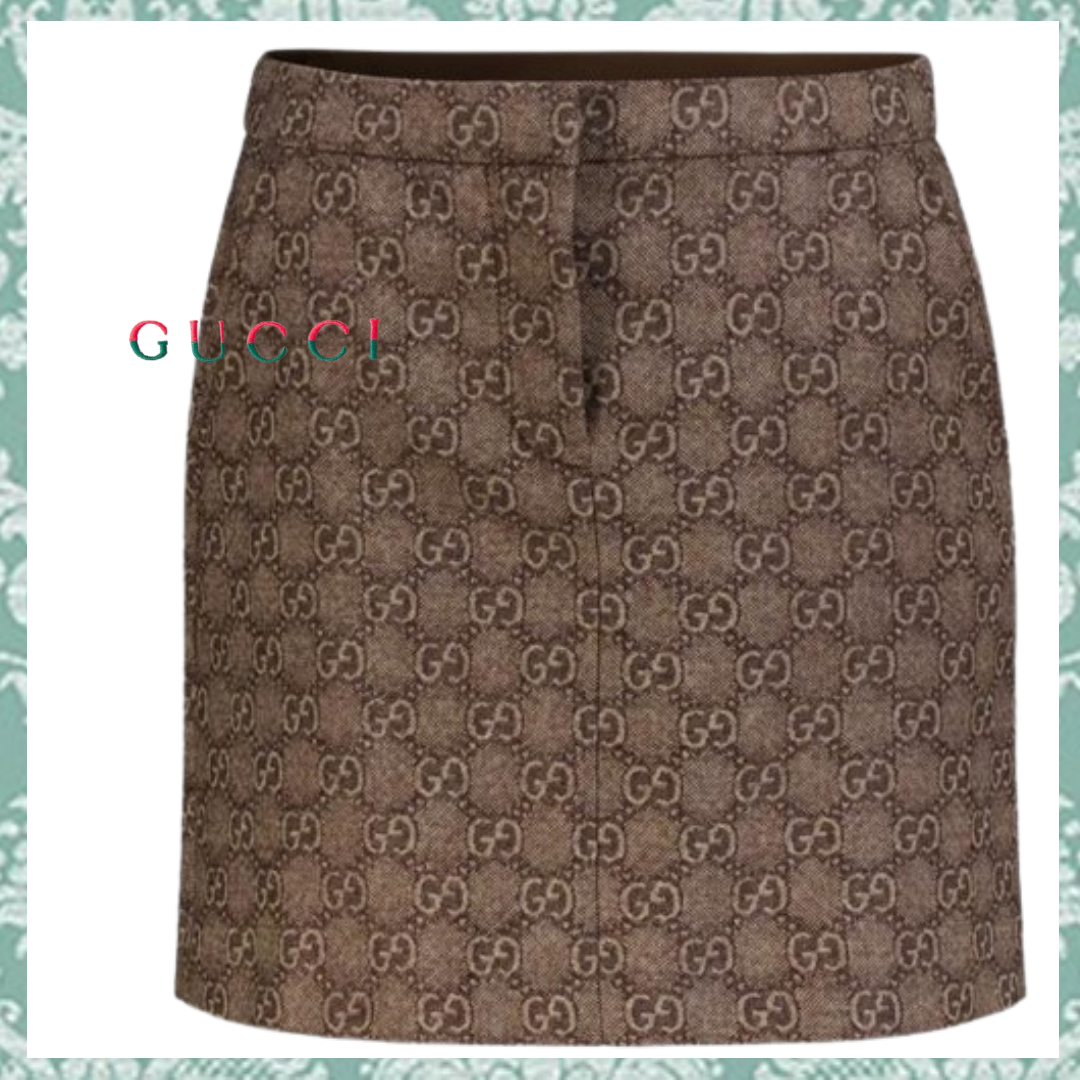 ☆GUCCI☆ GGジャガードウールミニスカート♪ 〜12A