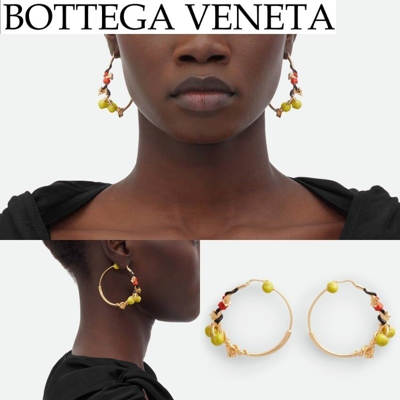 【Bottega Veneta】希少  フラワー フープピアス