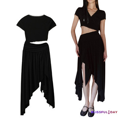 ワンピース [THETIS] LILY LACE DRAPING DRESS