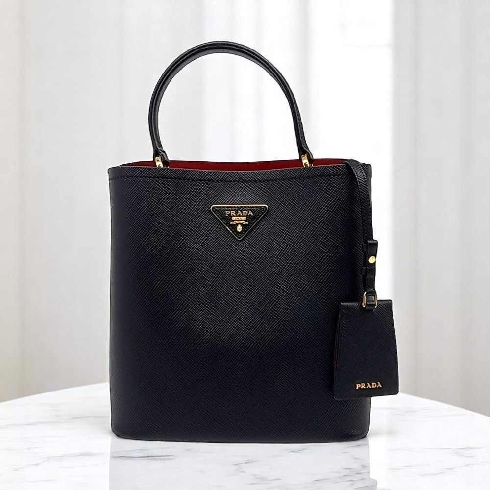 《PRADA》サフィアーノ ドゥーブレ トートバッグ 中古
