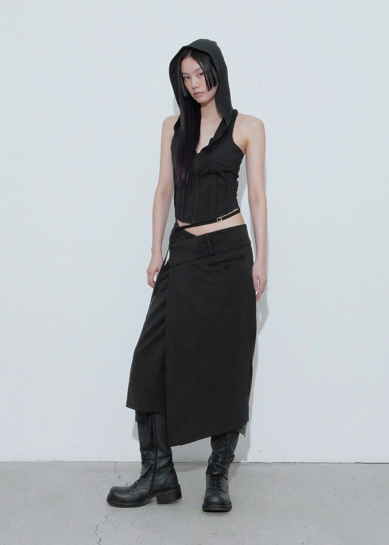 【BOHEMIAN SEOUL】\"25SS\" BELTED JERSEY SKIRT [正規品]