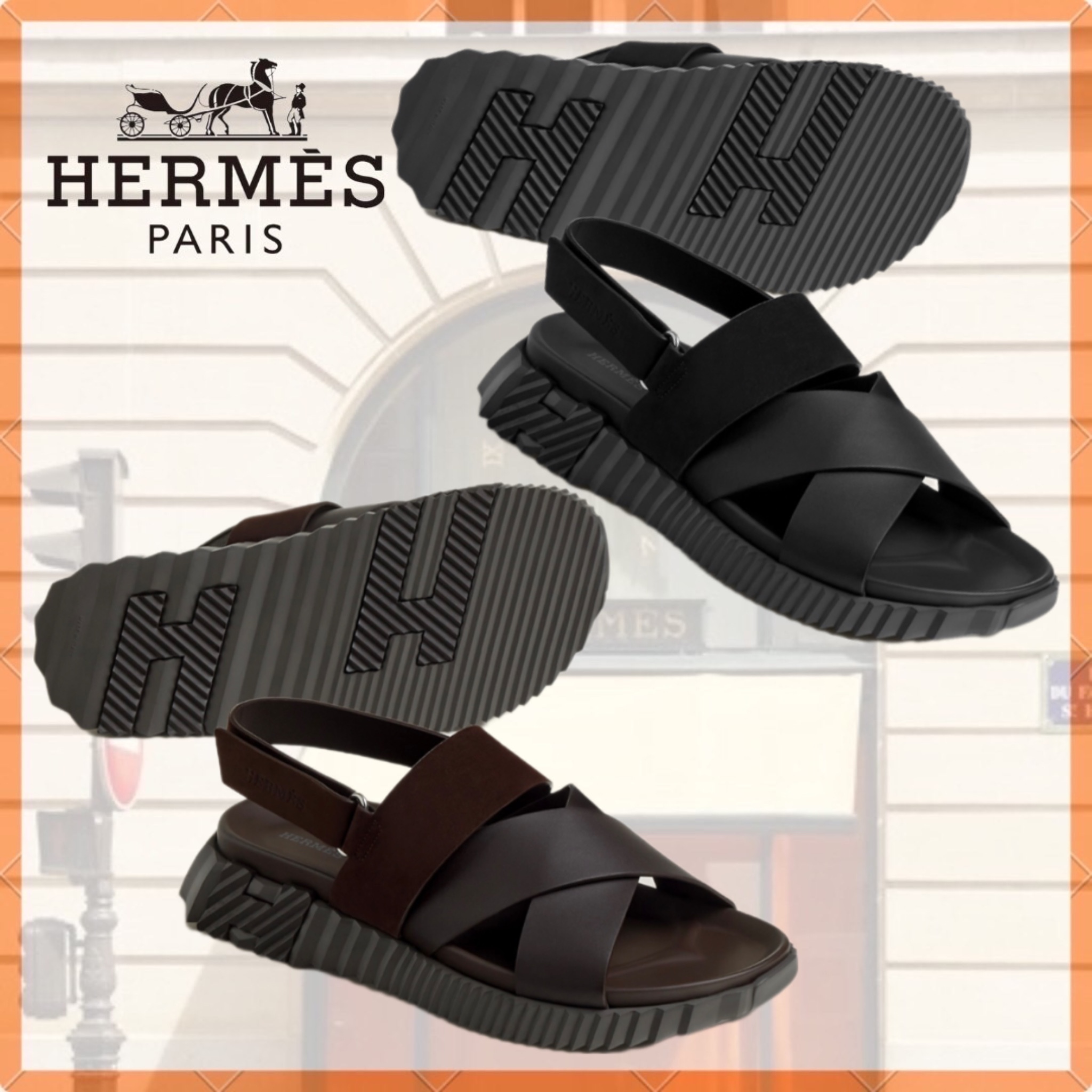 【サラッと履ける♪】HERMES Electric サンダル