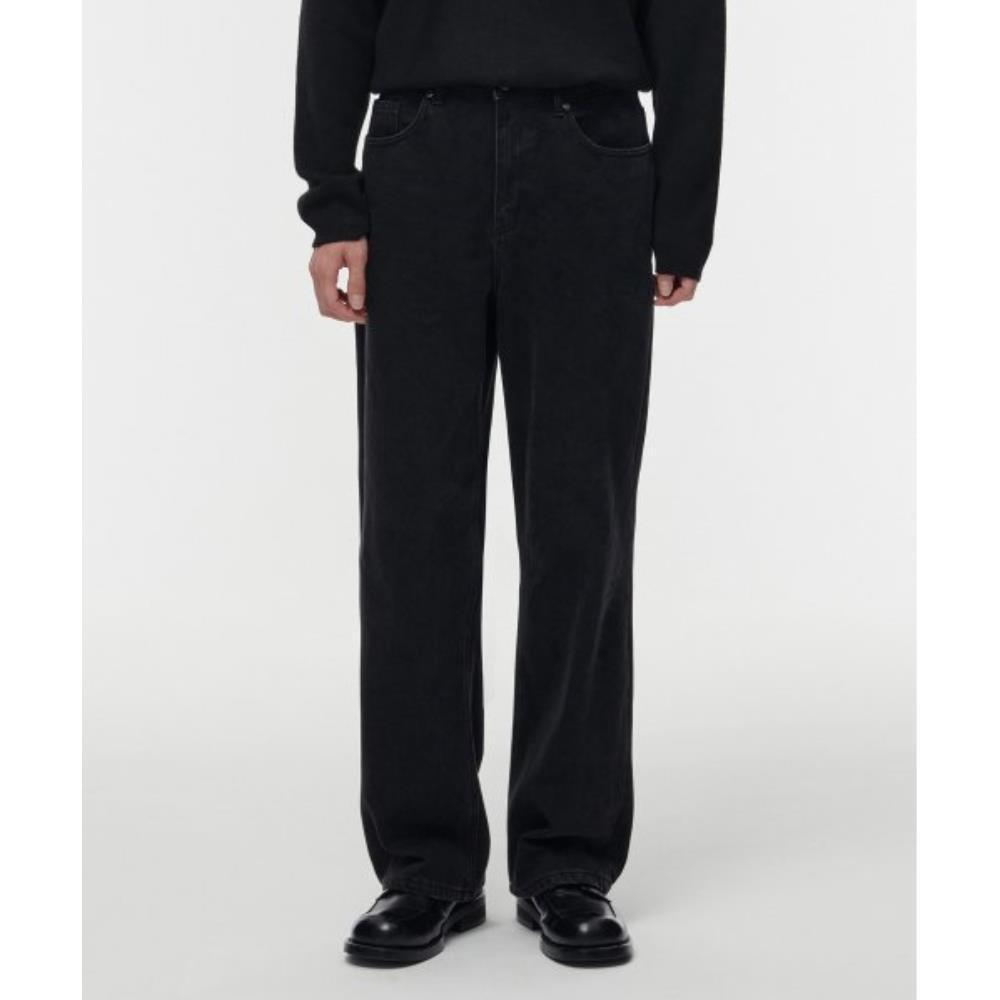 ★MUSINSA STANDARD★ Washed Black Wide Denim Pants MMCNP802-