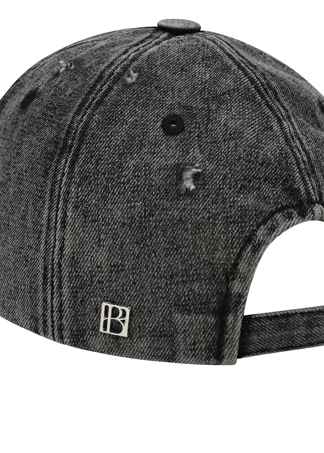 【BOHEMIAN SEOUL】\"25SS\" GLITCH WASHED DENIM BALL CAP
