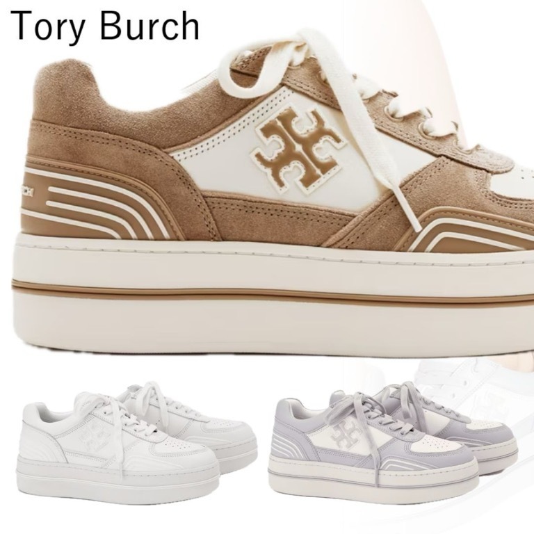 すぐ届く*Tory Burch*クローバー プラットフォーム スニーカー