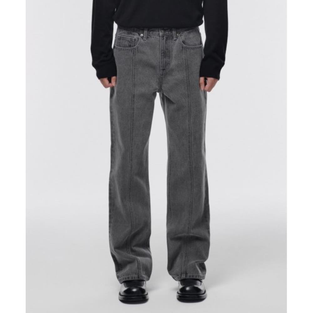 ★MUSINSA STANDARD★ Straight paneled back slit denim pants