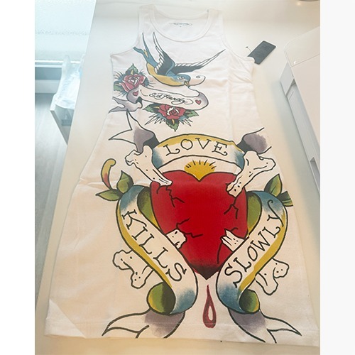 《 Ed Hardy 》LKS Heart リブタンクトップミニドレス